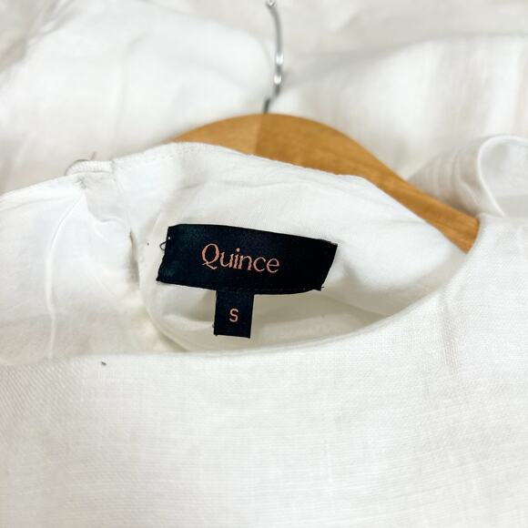 NWOT Quince 100% European Linen Tank Mini Dress White Sleeveless Size Small - Picture 8 of 10